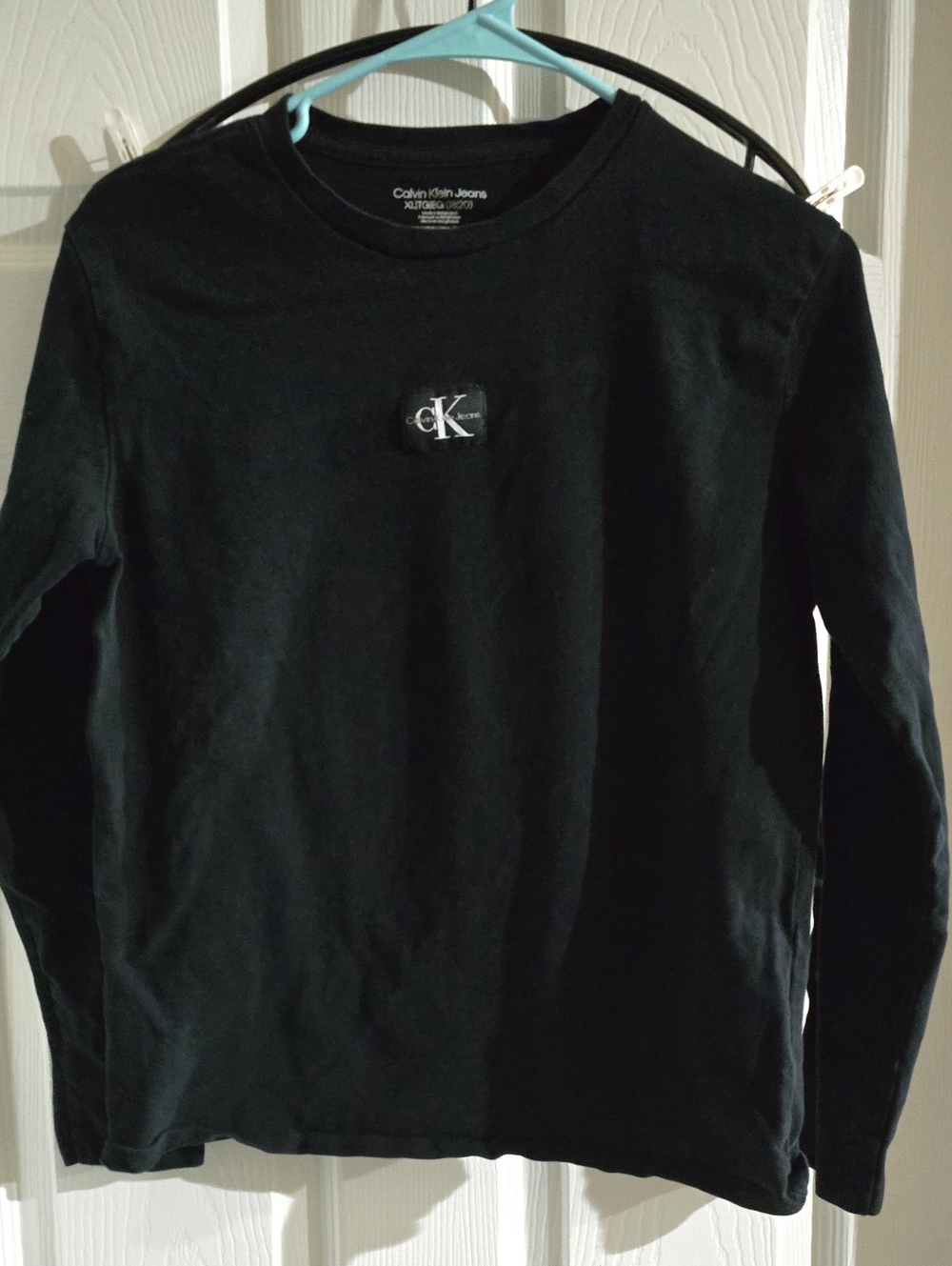 Calvin Klein Youth Black Long-Sleeve Logo Tee